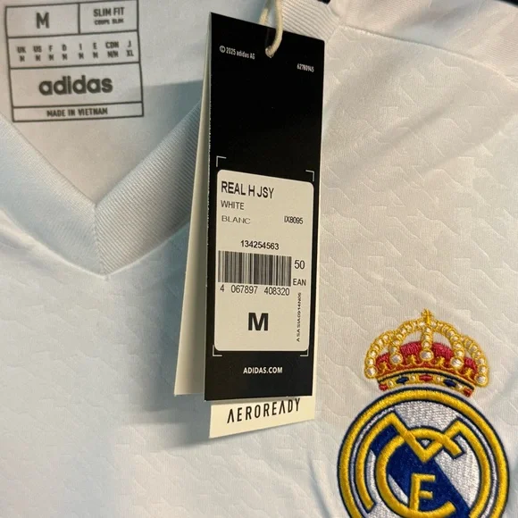 NEW - Adidas White Real Madrid Lester Home Jersey 24/25 - Medium #7